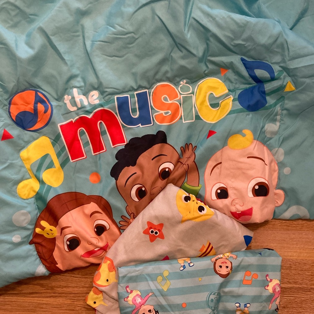 Cocomelon toddler bed set